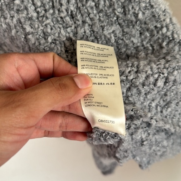 Free People BFF Cowl Neck Nubby Knit Pullover Sweater in Heather Gray Sz small - Picture 2 of 9